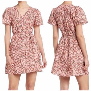 Madewell Packed Picnic Wrap Dress Daisy Russet Floral Medium Summer Brunch Boho